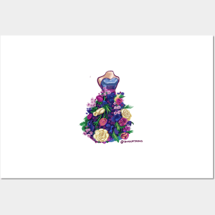 Floral Gown Posters and Art